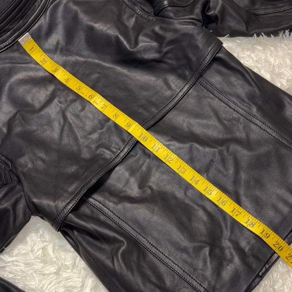Vince Lamb Leather Cropped Trench - Picture 14 of 14